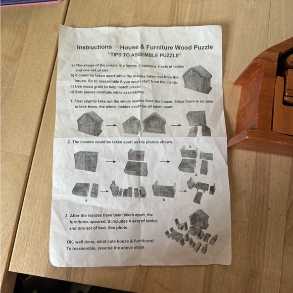 Waldorf Whimsical Natural Building Dollhouse Puzzle Toy - Picture 2 of 12